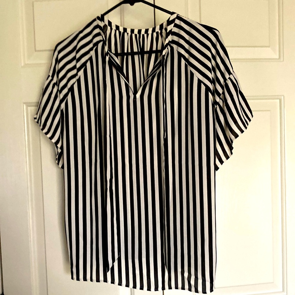Black and white striped blouse. Loft. Never worn.